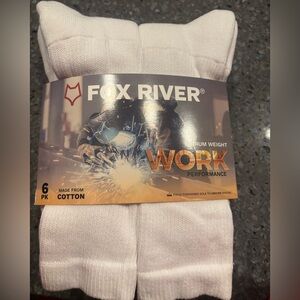 Fox River White Work Performance Socks - 6 Pack